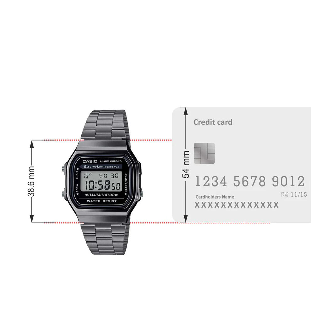 Casio Vintage Black Digital Watch for Men & Women