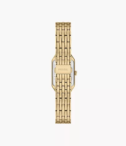 Vintage Gold Tone Rectangular Women’s Watch with Roman Numeral Dial