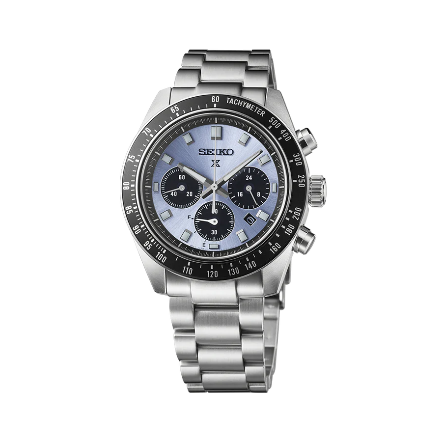 Seiko Prospex Speedtimer Solar Chronograph Ice Blue Dial Men’s Watch Stainless Steel