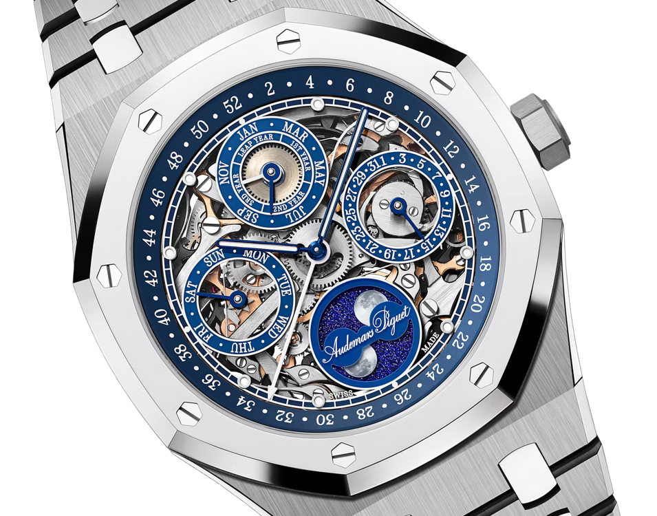 Luxury Blue Dial Stainless Steel Watch for Men