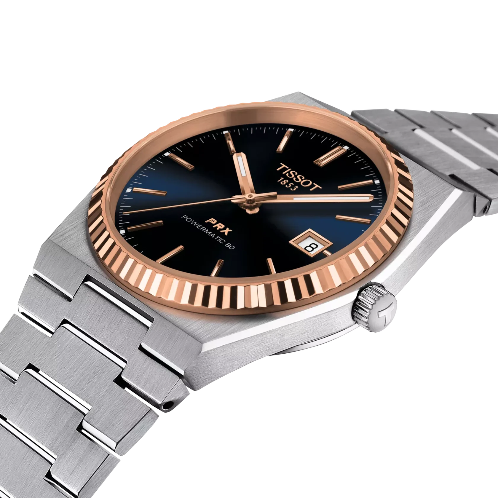 Tissot PRX Powermatic 80 Blue Dial Two Tone Stainless Steel Men’s Automatic Watch