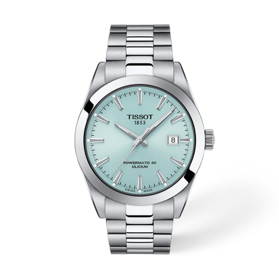 Tissot Gentleman Powermatic 80 Silicium Ice Blue Dial Stainless Steel Men’s Automatic Watch