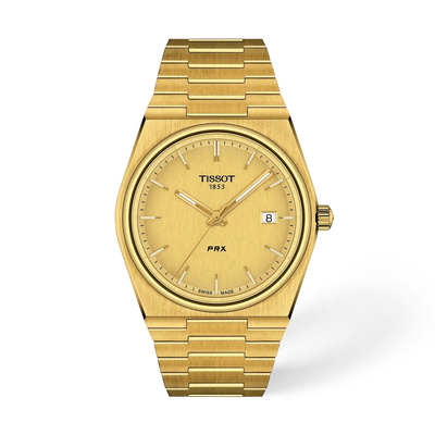 Tissot PRX Gold Dial Stainless Steel Men’s Watch | Luxury Gold Finish Wrist Watch