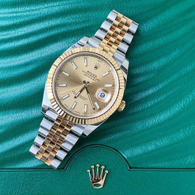 Rolex Date Just 41 Two Tone Gold Dial jubli Bracelet Japanese Master Quality Automatic Men’s Watch
