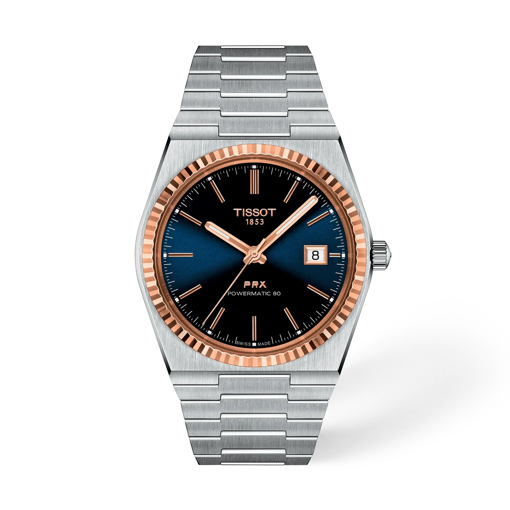 Tissot PRX Powermatic 80 Blue Dial Two Tone Stainless Steel Men’s Automatic Watch