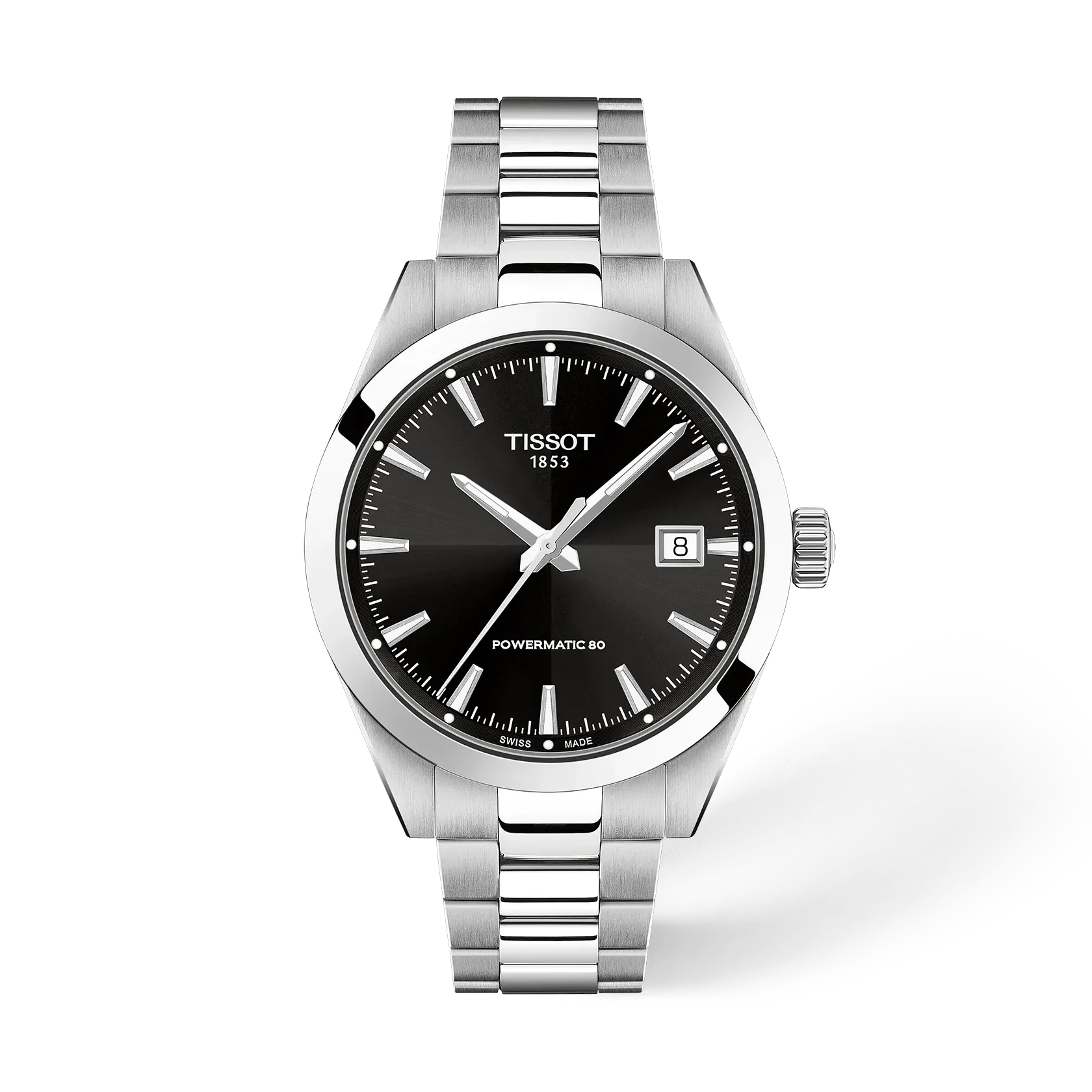 Tissot Gentleman Powermatic 80 Black Dial Stainless Steel Men’s Automatic Watch