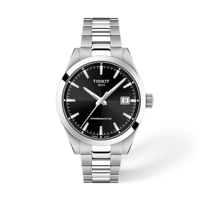 Tissot Gentleman Powermatic 80 Black Dial Stainless Steel Men’s Automatic Watch