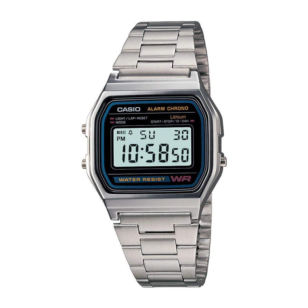 Casio Vintage Digital Silver Stainless Steel Watch