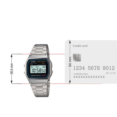 Casio Vintage Digital Silver Stainless Steel Watch