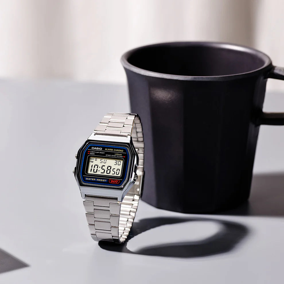 Casio Vintage Digital Silver Stainless Steel Watch