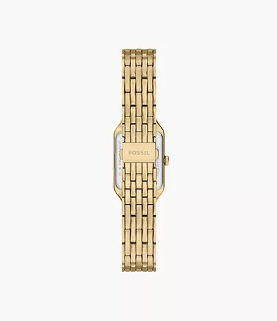 Vintage Gold Tone Rectangular Women’s Watch with Roman Numeral Dial