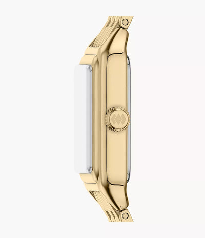 Vintage Gold Tone Rectangular Women’s Watch with Roman Numeral Dial