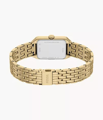 Vintage Gold Tone Rectangular Women’s Watch with Roman Numeral Dial