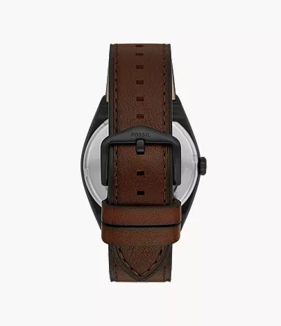 Fossil Brown Leather Skeleton Automatic Men’s Watch
