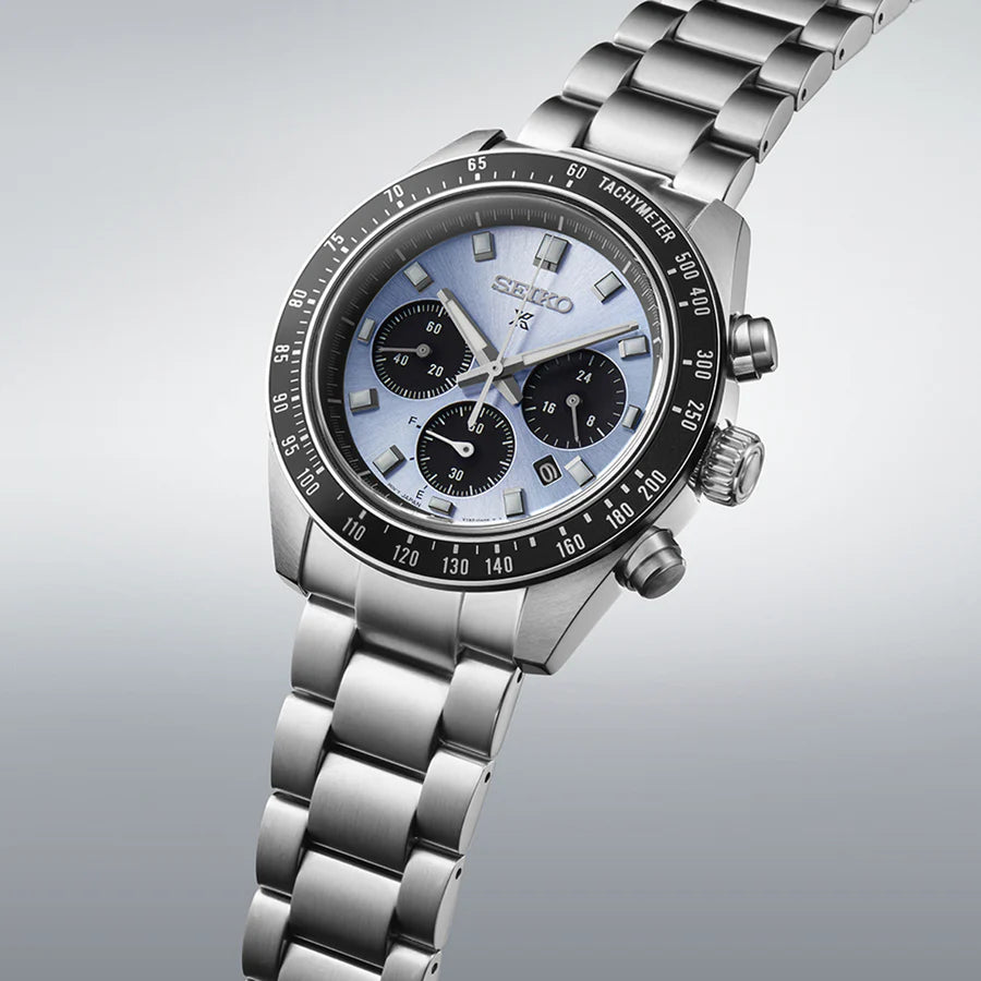 Seiko Prospex Speedtimer Solar Chronograph Ice Blue Dial Men’s Watch Stainless Steel