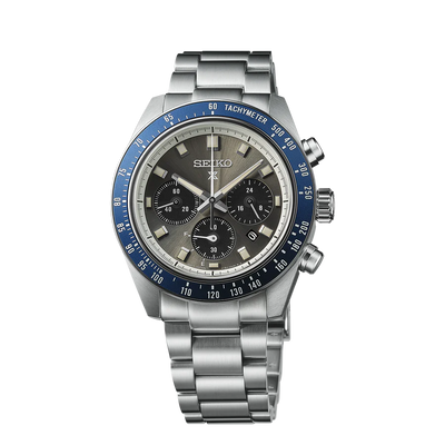 Seiko Prospex Speedtimer Solar Chronograph Men’s Watch Grey Dial Stainless Steel