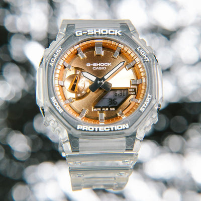 Casio G-Shock Transparent Gold Dial Analog Digital Watch