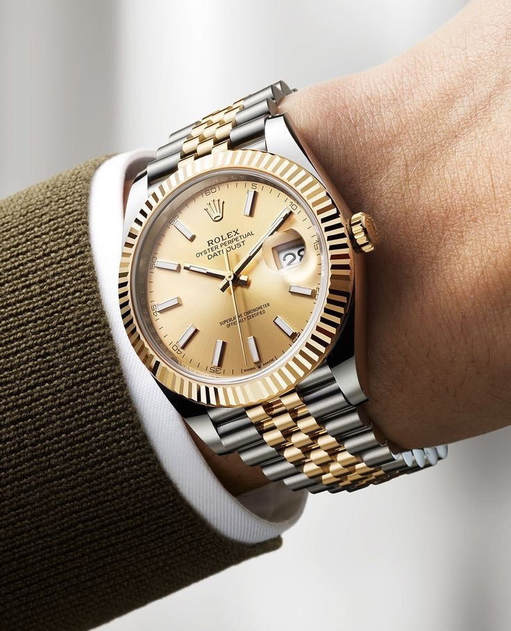 Rolex Date Just 41 Two Tone Gold Dial jubli Bracelet Japanese Master Quality Automatic Men’s Watch