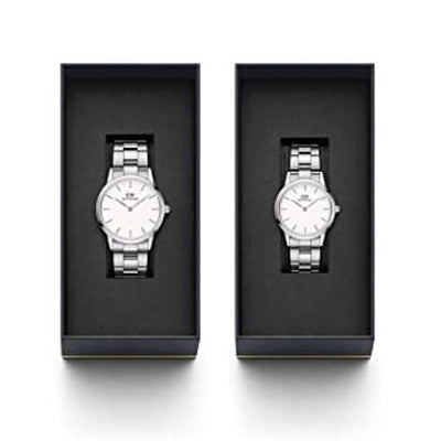 Silver Harmony Couple Watch Set