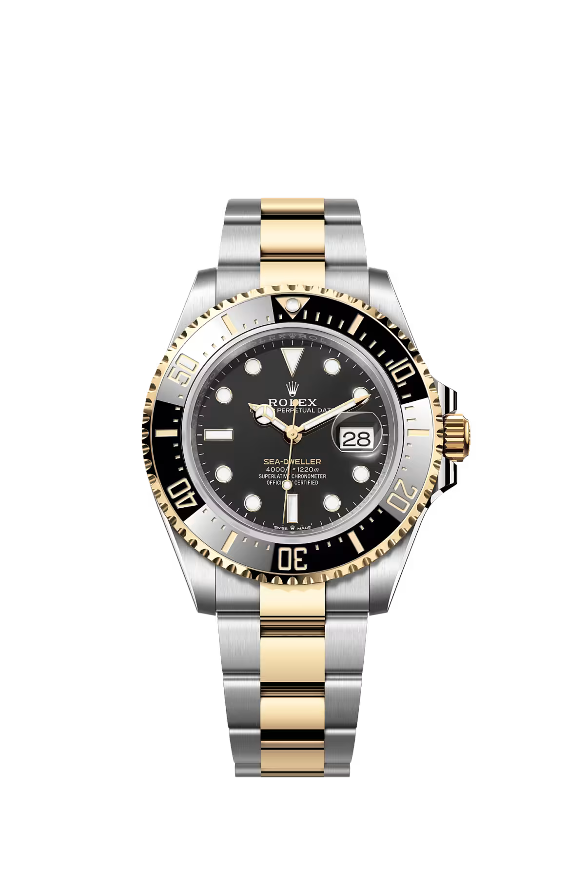 Rolex Automatic Chronograph Golden And Black Dial Round For Men Watch