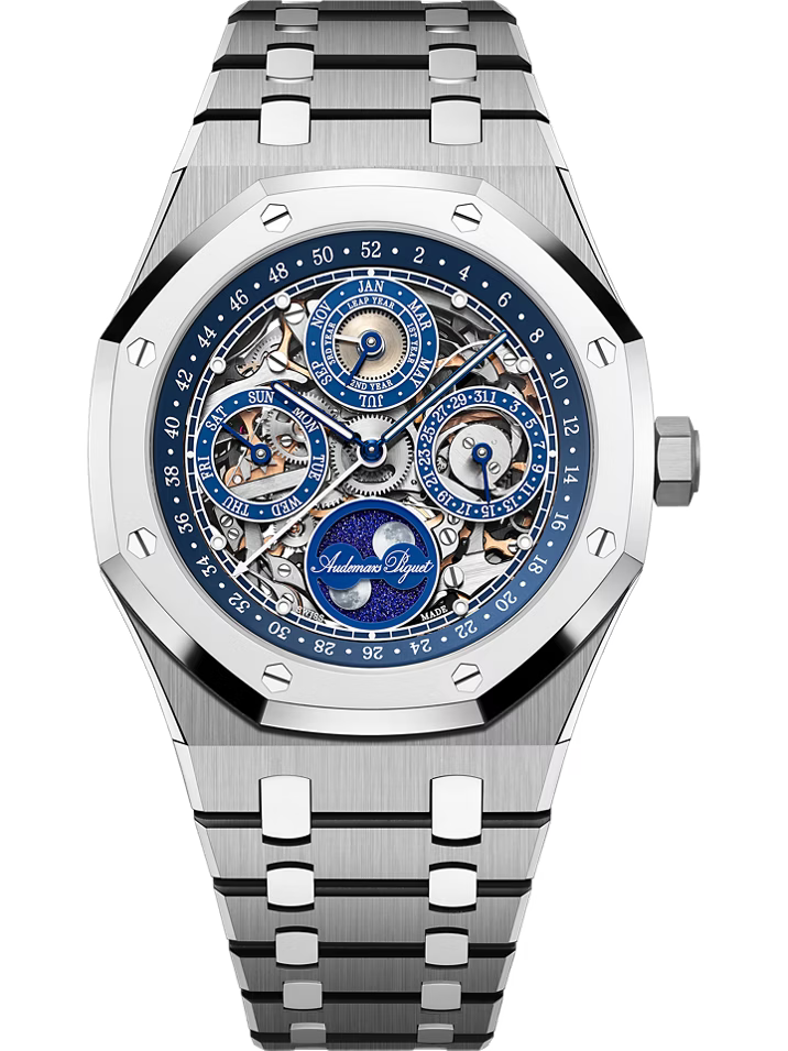 Luxury Blue Dial Stainless Steel Watch for Men