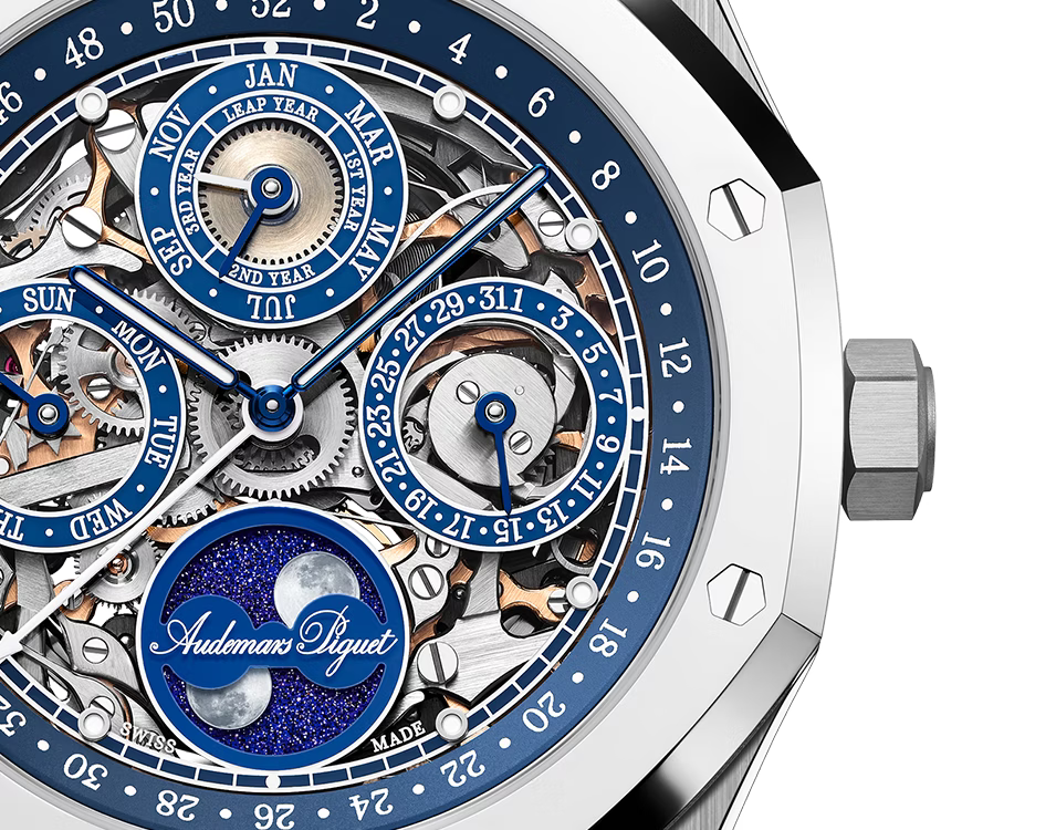 Luxury Blue Dial Stainless Steel Watch for Men